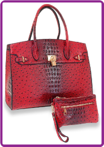 Embossed Large Classic Tote Set