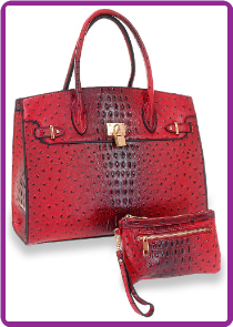 Embossed Large Classic Tote Set Embossed Large Classic Tote Set