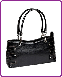 Stylish faux leather shoulder bag with crocodile embossed