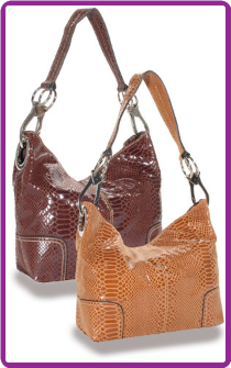 Snakeskin Textured Hobo Handbag Snakeskin Textured Hobo Handbag