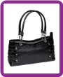 Stylish faux leather shoulder bag with crocodile embossed
